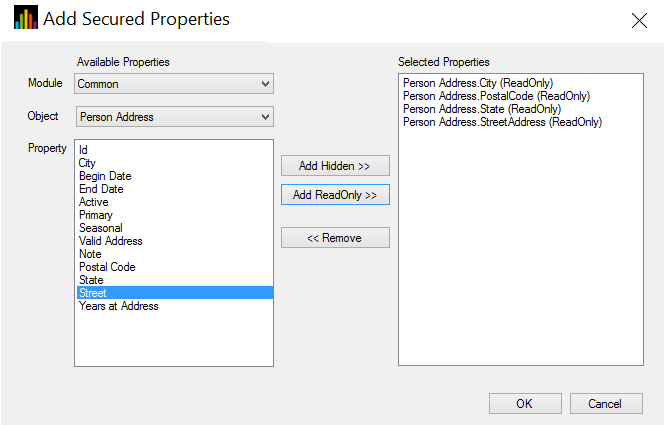 Example for Secured Properties